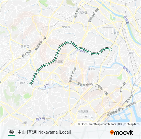 グリーンライン GREEN LINE の路線図