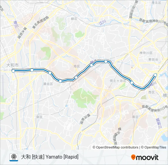 相鉄本線 SOTETSU MAIN LINE 地下鉄 - メトロの路線図