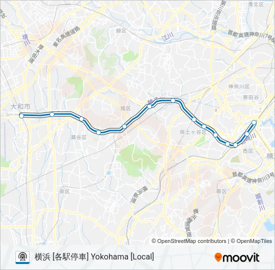 相鉄本線 SOTETSU MAIN LINE 地下鉄 - メトロの路線図