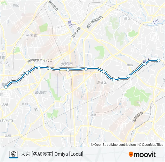 相鉄本線 SOTETSU MAIN LINE 地下鉄 - メトロの路線図