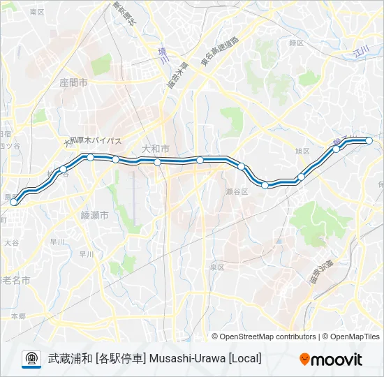 相鉄本線 SOTETSU MAIN LINE 地下鉄 - メトロの路線図