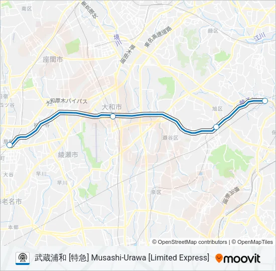 相鉄本線 SOTETSU MAIN LINE 地下鉄 - メトロの路線図