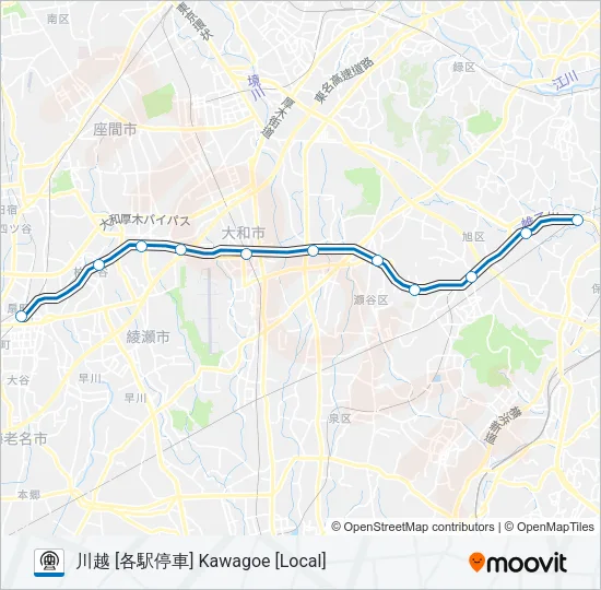 相鉄本線 SOTETSU MAIN LINE 地下鉄 - メトロの路線図