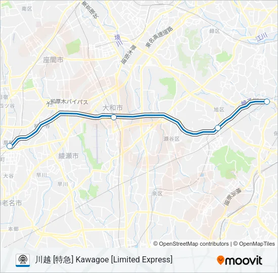 相鉄本線 SOTETSU MAIN LINE 地下鉄 - メトロの路線図