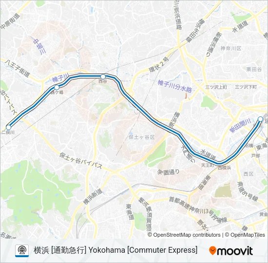 相鉄本線 SOTETSU MAIN LINE 地下鉄 - メトロの路線図