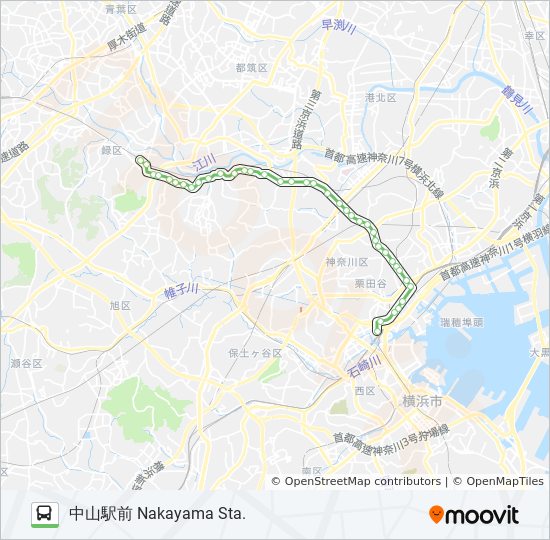 039系統ルート スケジュール 停車地 地図 中山駅前 Nakayama Sta