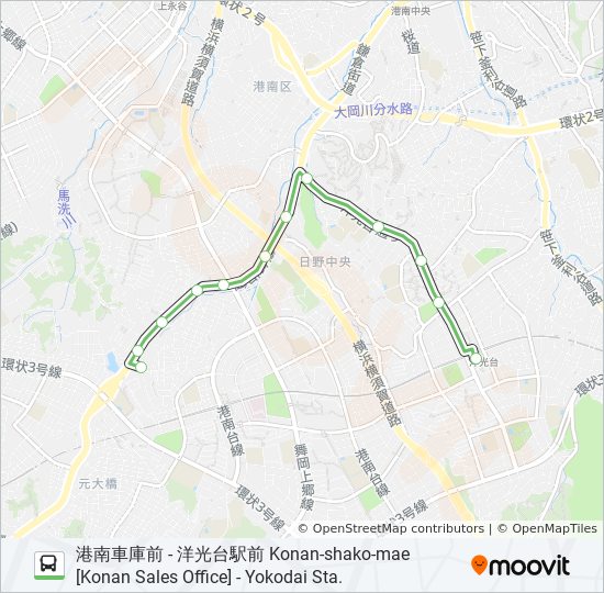 076系統 Route Schedules Stops Maps 洋光台駅前 Yokodai Sta Updated