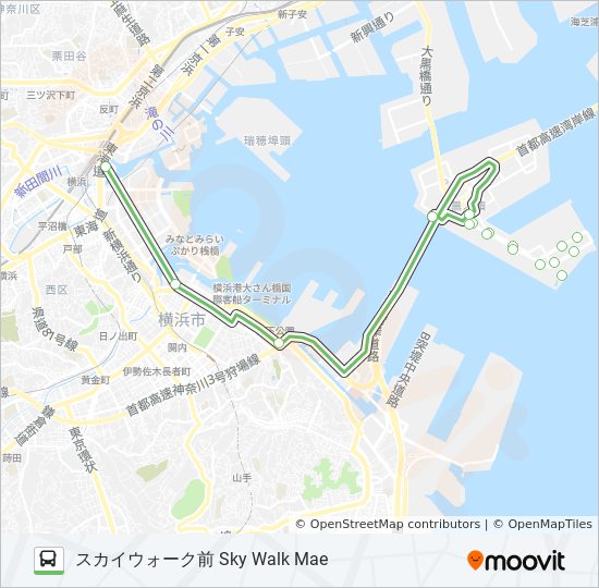 109系統ルート スケジュール 停車地 地図 スカイウォーク前 Sky Walk Mae