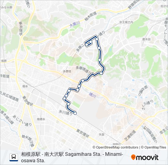 南84 バスの路線図