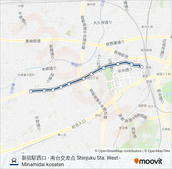 宿33-交入  Line Map