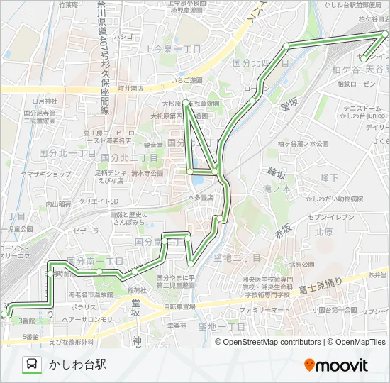 ▼海老名駅~国分~かしわ台駅  Line Map