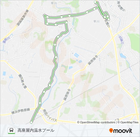 ●高座屋内温水プール~綾瀬市役所  Line Map