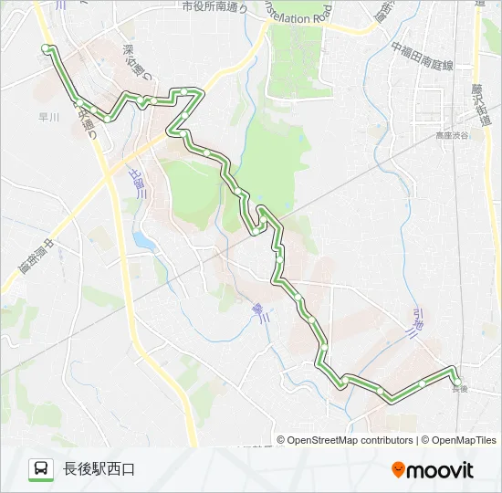 ◎綾瀬市役所~長後駅西口  Line Map