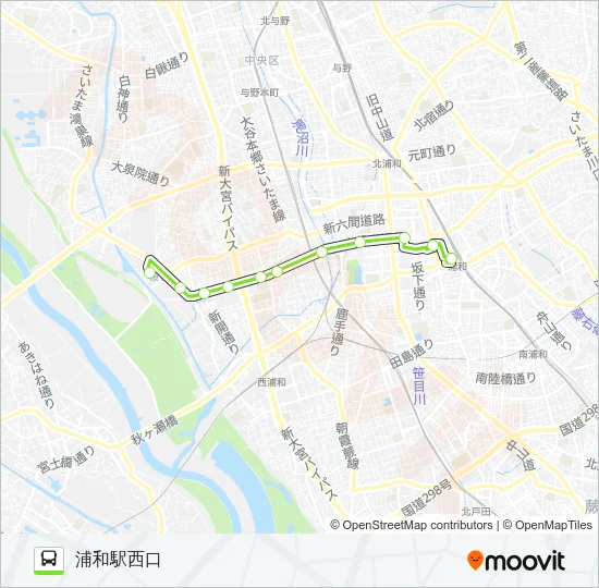 浦15 Bus Line Map