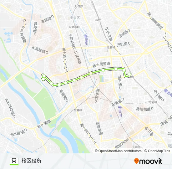 浦15 Bus Line Map