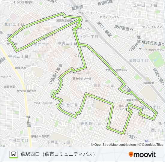蕨市03 bus Line Map