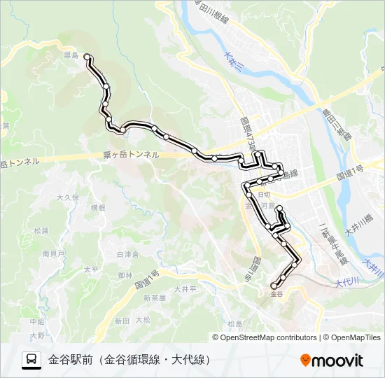 大代線 バスの路線図