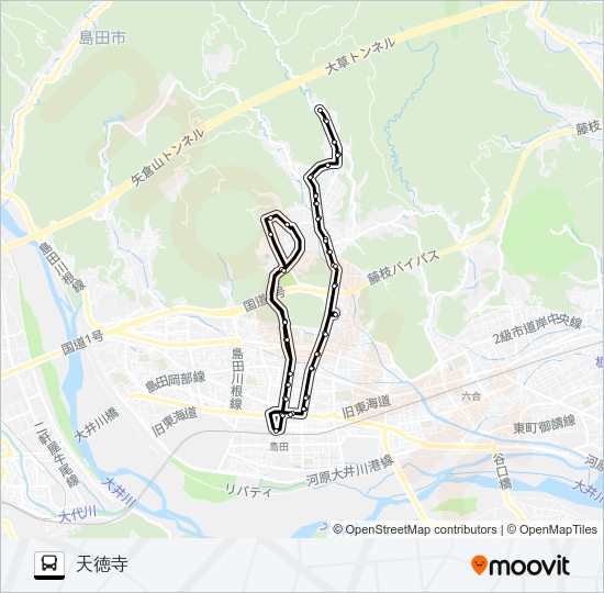 大津線 バスの路線図