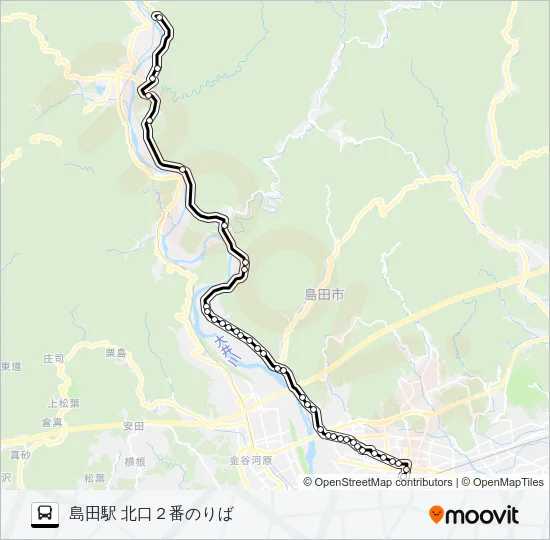 川根線 Bus Line Map