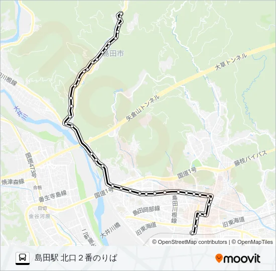 相賀線 バスの路線図