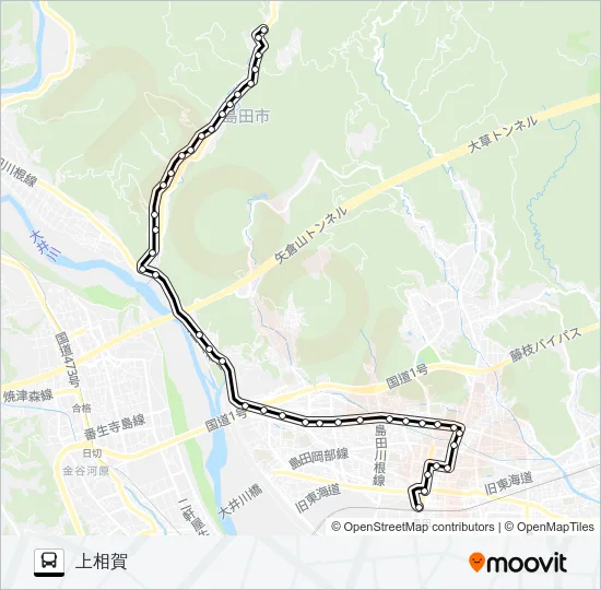 相賀線 バスの路線図