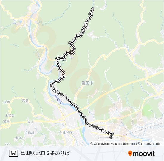伊久身線 バスの路線図