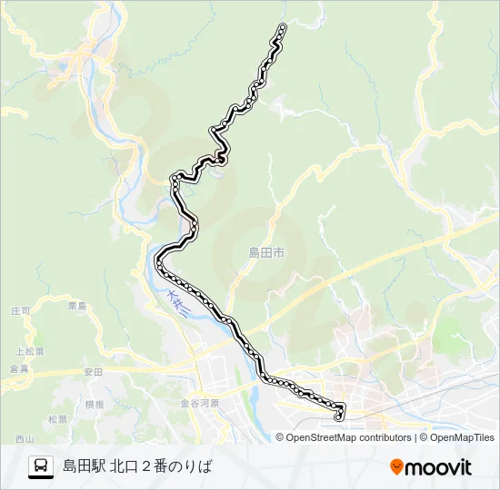 伊久身線 バスの路線図