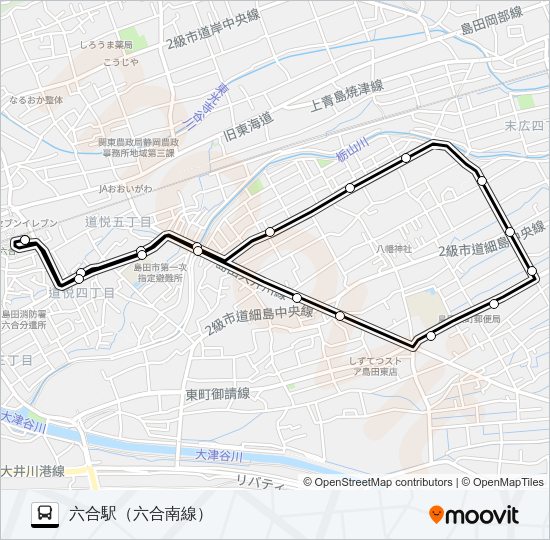 六合南線 バスの路線図