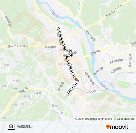 夢づくり会館線 Bus Line Map