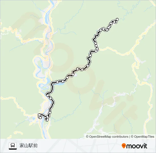 笹間渡笹間線 日掛系統 Bus Line Map