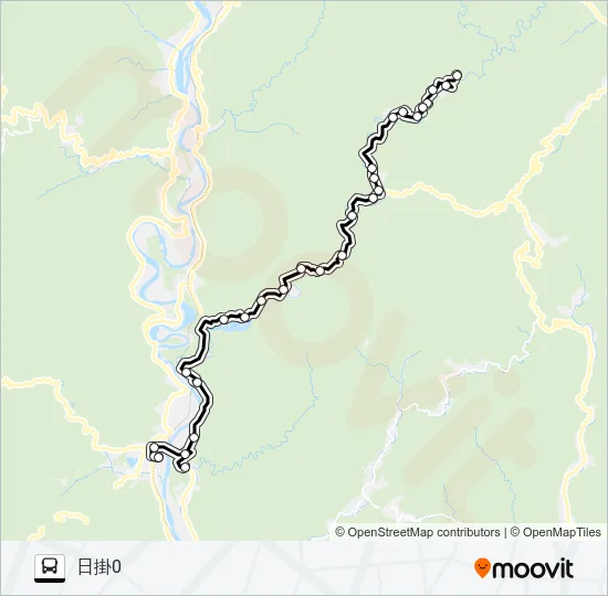 笹間渡笹間線 日掛系統 Bus Line Map