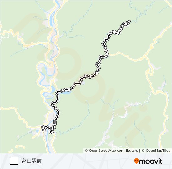 笹間渡笹間線 日掛系統 bus Line Map