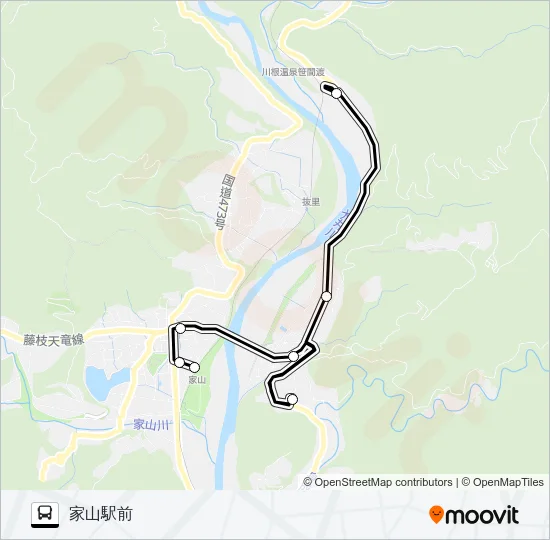 笹間渡笹間線 川根温泉系統 Bus Line Map