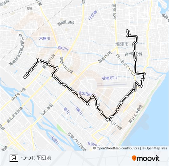 大井川西部循環線 Bus Line Map