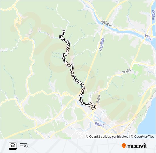 朝比奈線 バスの路線図