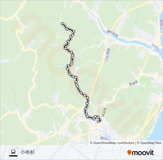 朝比奈線 バスの路線図