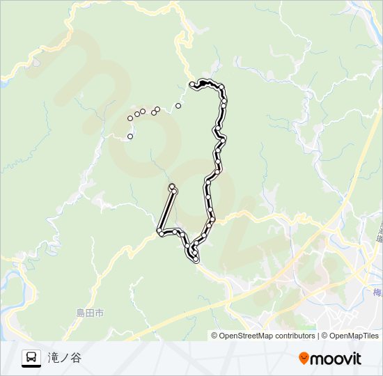 大久保上滝沢線 Bus Line Map