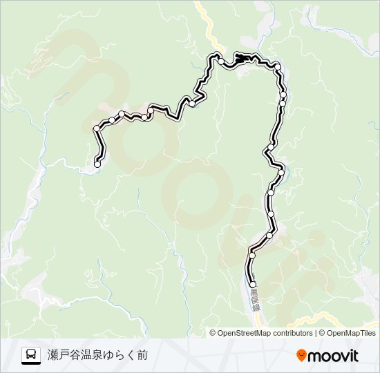 大久保上滝沢線 バスの路線図