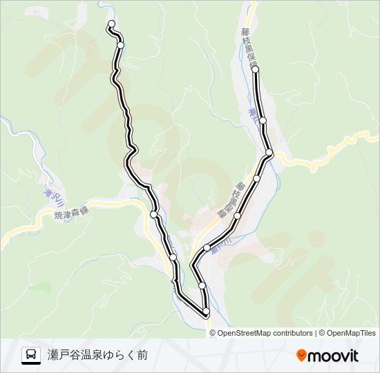 大久保上滝沢線 Bus Line Map