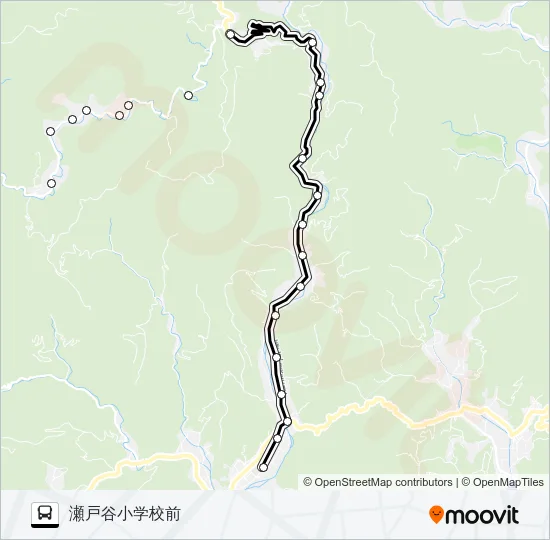 大久保上滝沢線 バスの路線図