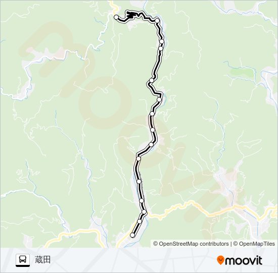 大久保上滝沢線 バスの路線図