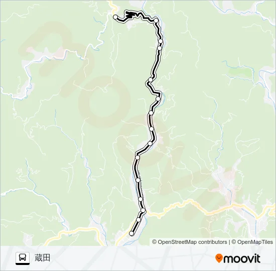大久保上滝沢線 バスの路線図