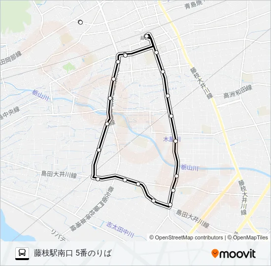 駅南循環 大洲小学校線 Bus Line Map