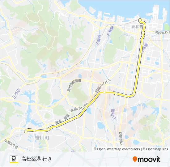 ことでん琴平線 Train Line Map