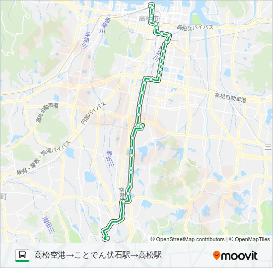 塩江線 Bus Line Map