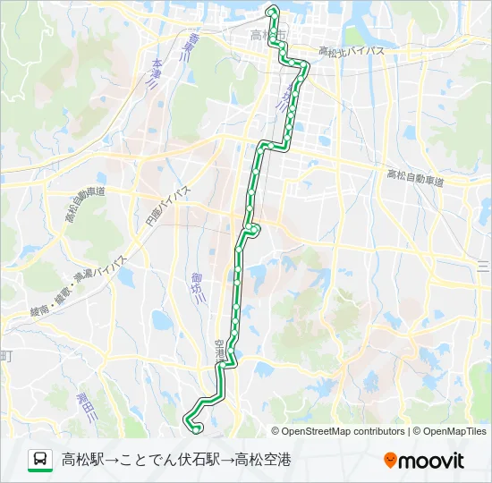 塩江線 Bus Line Map