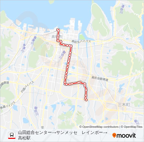 川島線 バスの路線図