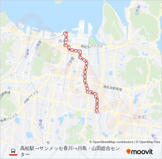 川島線 バスの路線図
