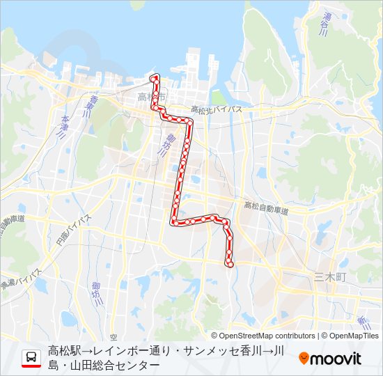 川島線 バスの路線図