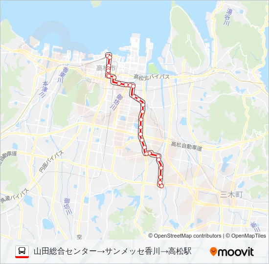 川島線 Bus Line Map